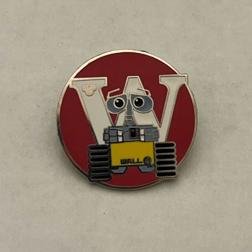 Disney W is for Wall-E Alphabet Letter W Hidden Mickey Pin